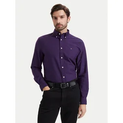 Tommy Hilfiger Srajca Solid Heritage MW0MW35774 Vijolična Regular Fit