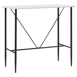 Vidaxl Barska miza bela 120x60x110 cm mediapan