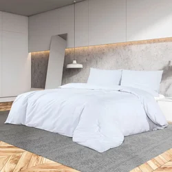 Set posteljine za poplun bijeli 260 x 240 cm pamučni