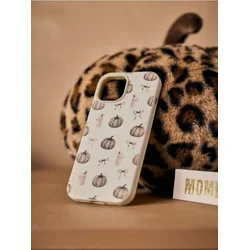 Sinsay - Futrola za iPhone 15 sa motivom bundeve u leopard dezenu i jesenjih dodataka - nude