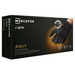 Mercator medical jednokratne rukavice gogrip pro crne bez pudera veličina m ( rp3006000m )