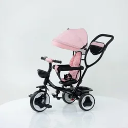 Tricikl Guralica MONI model 431 sa rotirajućim sedištem i točkovima od Eva pene roze