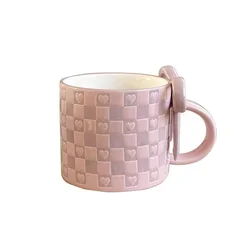 Be Cute keramička šolja, srce roze