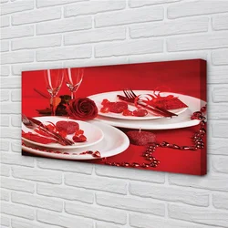 tulup.si Slika na platnu Rose srce očala 120x60 cm