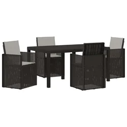 Vrtni set za objed s jastukom 5 pcs Antracit i Svjetlosiva PP