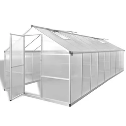 Staklenik od aluminija 481 x 250 x 195 cm 23,44 m3