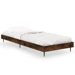 Vidaxl Posteljni okvir brez vzmetnice hrast 75x190 cm inženirski les