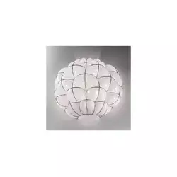 SIRU - Zidno svetlo POUFF 1xE27/60W/230V hrom/belo venecijansko staklo