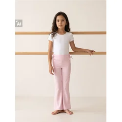 Sinsay - Flare pantalone sa mašnicama - prljavo roze