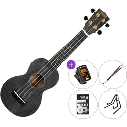 Mahalo MS1TBK SET 2 Transparent Black Soprano ukulele