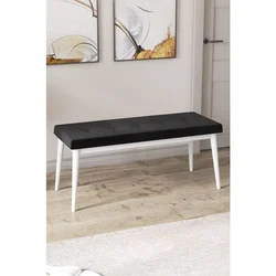 Hanah Home klupa Arwen Bench, 105 cm, crna / bela