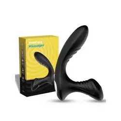 Masažer prostate Storm, 15cm, Crni