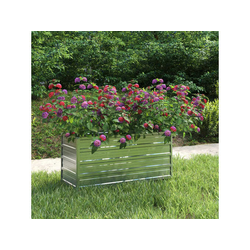 Povišena vrtna gredica 100 x 40 x 45 cm pocinčani čelik srebrna