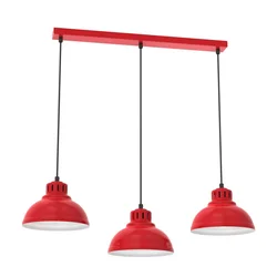Luster na sajli SVEN 3xE27/15W/230V crvena