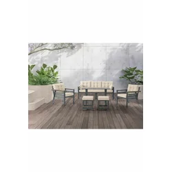 HANAH HOME Baštenske garniture Lilyum 3+1+1+2 Cream