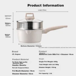 Jd Original Šerpa, 18 cm, 1,9 l, Bela