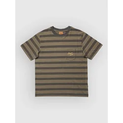 Rhythm Vintage Stripe moška majica olive
