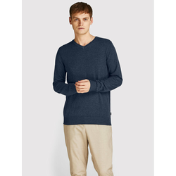 JACK & JONES Muški džemper JJEEMIL KNIT V-NECK NOOS teget