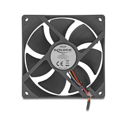 DeLOCK 67302 osni ventilator 24 V DC 92 x 92 x 25 mm, črn