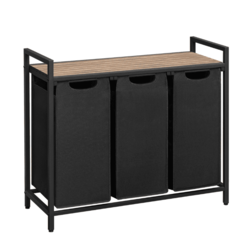 Songmics Košara za perilo, 92,5x33x72 cm, rjava