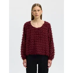 SELECTED Bluza SLWMyla vinsko rdeča