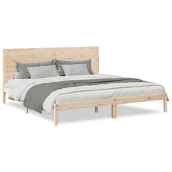 Vidaxl Daljši posteljni okvir brez vzmetnice 180x220 cm trden les