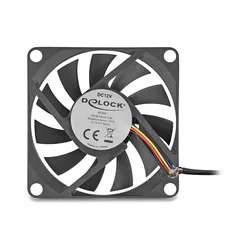 DeLOCK 67315 ventilator 12 V DC 70 x 70 x 10 mm črn