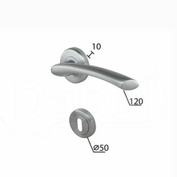 DABEL kvaka rozeta za vrata Vrabas 8X8/fi 50 mm