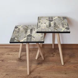 Hanah Home Set klub stočića 2Shp265, 2 komada, Sivi