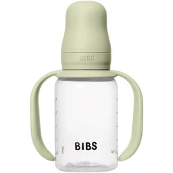 BIBS - Steklenička za učenje pitje, silikon - Sage