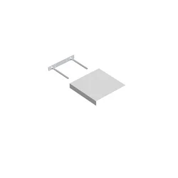 Polica sa skrivenim nosačem FS24/24BI 235x235mm bela Velano