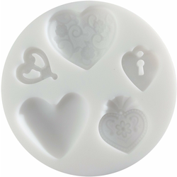 Cernit Silicone Mould 7 cm Hearts