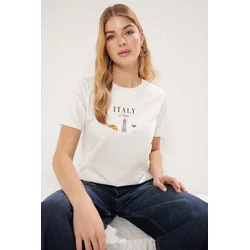 Trendyol Milla Ženska majica TWOSS25TS00047, Bela