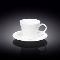 Set 2 Skodelic in Podstavkov, Porcelan, 180ml