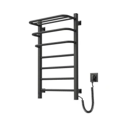 Električni sušač za peškire sa termostatom FORTIS 155W 80x48 cm crni, desni