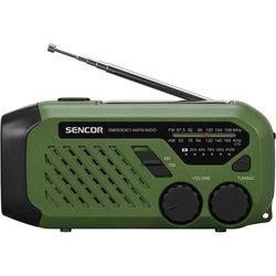 Sencor - Kamperski radio sa LED svetiljkom 5V/2000 mAh IPX4 zelena