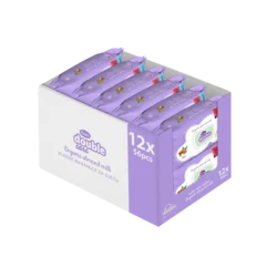 Violeta Baby vlažne maramice 56/1 Sensitive Care s bademovim mlekom 12 komada / XXL