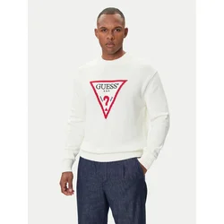 Guess Jeans Pulover M4BR32 Z3HM1 Écru Regular Fit