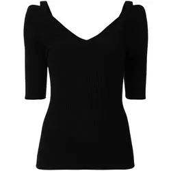 Muller Of Yoshiokubo-short-sleeve fitted top-women-Black
