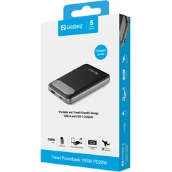 Sandberg Travel USB-C 421-16 10000mAh PD20W Powerbank