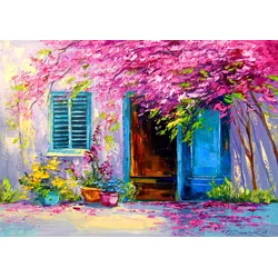 Enjoy - Puzzle Cvetoče dvorišče 1000 - 1 000 kosov
