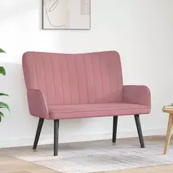Sofa za dvije osobe Ružičasta 115 x 61 x 87 cm Baršun