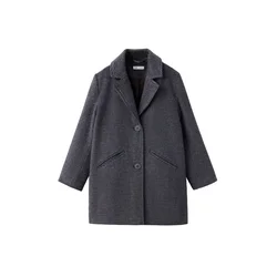 MANGO KIDS Plašč VICKY mornarska / svetlo rjava / temno rjava