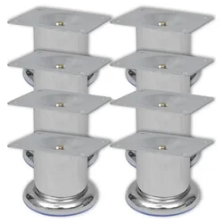 Okrugle noge za kauč 8 kom kromirane 60 mm