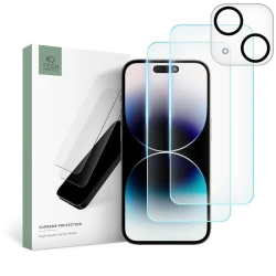 Zaštitno staklo TECH - PROTECT Supreme set Apple iPhone 15 Plus - Prozirna KP28779