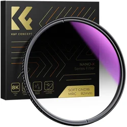 K&F 82MM,Nano-X, optical glass, soft gradient GND16