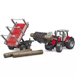 Bruder 2046 Farmer Massey Ferguson traktor z vleko