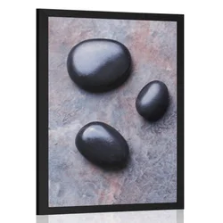 Plakat čudovito tihožitje z Zen kamni - 20x30 black