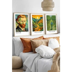 Huhu530 - Višenamenska dekorativna slika u okviru (3 dela) - 40 x 60 cm