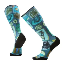 Smartwool Ski Targeted Cushion Explorer Print OTC Ski podkolienky, deep navy (M)